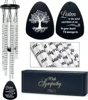 Memorial Wind Chimes, Memorial Gifts(With Engraved Sympathy Message Sympathy