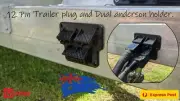 Caravan 12 pin and Dual / twin Anderson Style plug trailer plug holder