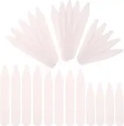 [AOKWAWALIY] 200Pcs Plastic Collar Stiffeners White Plastic Collar Stays in 3 Sizes Bones Dress Shirt Collar Stays Men