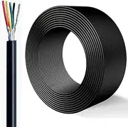 28AWG+24AWG 15ft 30ft 60ft 100ft 200ft Shielded USB Cable UL Certification Double-Braided Nylon PVC Jacket 30V/80℃ Data Sync & Charging Cable UL2725 for Electronics (Black)(30ft)