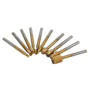 10pcs Titanium Plated HSS Burr Engraving Cutter