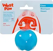 West Paw Zogoflex Jive Durable Nearly Indestructible Dog Ball Chew-Fetch-Play Dog Toy, 100% Guaranteed Tough, It Floats!, Made in USA, Mini 2-Inch, Aqua