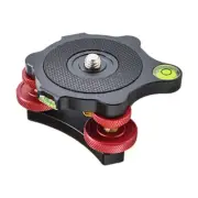 Tripod Leveler for DSLR Camera with Bubble Level Tripod Head Leveling Base