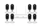 Elinz Wireless Home Battery Security 1080P HD WiFi 8x Camera CCTV System 8CH NVR Indoor Outdoor NO HDD