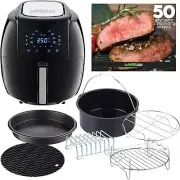 GoWISE USA 5.8 Qt 1700W 8-in-1 Programmable Digital Air Fryer XL, Black