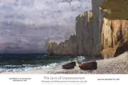 GUSTAVE COURBET A Bay with Cliffs (Detail) 24" x 36" Offset Lithograph Impressio