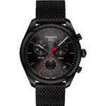 【TISSOT 天梭 官方授權】PR100 經典都會型男 米蘭計時腕錶-黑/41MM 畢業 禮物(T1014173305100)