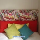 FUN BEDHEADS King Single Size Graffiti and Orange Slipcover & Bedhead