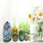 5Pcs Russian Nesting Dolls Russian Dolls Wood Toys Matryoshka Dolls for Table