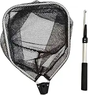 Oshhni Fishing Mesh Net Folding Net Non Slip Grip Telescopic Pole Fishing Landing Net Saltwater Accessories for Salmon River Fishing