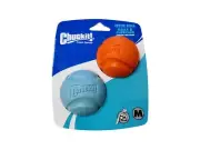 Chuckit! Medium Fetch Ball 2-Pack High Bounce Durable Rubber Dog Toy For Outdoo