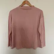 NWT Eileen Fisher Stretch Terry Funnel Neck Box-Top Sz XXS Blush Boxy Fit $158