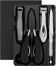 Premium Large Nail Clippers Set (5Pcs), Manicure set Sharp Stainless Steel Heavy Duty Toenail Clippers and Fingernail Clippers kit for Thick Nails and Ingrown Toe nail, Suitable for Adult Seniors Men Women