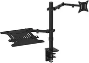 Monitor Arm Desk Mount Laptop Tray Adjustable Ergonomic Stand for Home Office