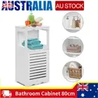 80cm Bathroom Toilet Storage Cabinet Laundry Cupboard Assorted Shelf White AU