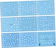 DRESSOOS Funny Snowflake Nail Stickers 60 Pack Nail Decals for Women Christmas Nail Art Design DIY Manicure