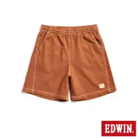 在飛比找momo購物網優惠-【EDWIN】男女裝 工裝後染短褲(褐色)