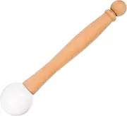SECFOU Singing Bowl Mallet with Rubber Head and Wooden Handle Portable Striker for Spiritual Bowls Slip Design for Comfortable Grip for Beginners and Professionals
