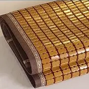 GUAWJRZDP Summer Bamboo Mat, Natural Bamboo Summer Sleeping Mat, Foldable Bamboo Mat for Bed, Bamboo and Rattan Woven Cooling Mat for Living Bedroom Floor(80x190cm/31.4x74.8'')