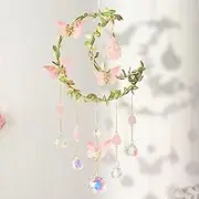 Butterfly Crystal Sun Catcher Hanging Good Luck Charms Suncatcher Room Decor Prism Rainbow Maker for Windows Home Office, Blessed Gift Ideas for Chrismas Thanksgiving Birthday