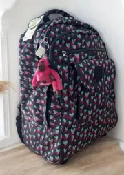 kipling Rolling backpack Sanaa Large Wheeled Printed Hearts Tender
