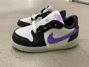 Kids Nike Air Jordan 1 Retro Low OG Black Raspberry White HF0412-001 Toddler 7