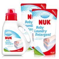 在飛比找蝦皮商城優惠-NUK 嬰兒洗衣精促銷組 (1000ml+補充包750mlx