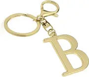 Stainless Steel Gold Letter A-Z Keychain for Women Men, Initial Letter Pendant w