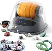 Electric Rock Tumbler Machine, Gemstones Polisher Rotary Rock Tumbler with Noise Reduction Cover, Polishing Grits + Jewelry Fastenings, Stone Polishing Machine for Adults Kids Geology Mineral