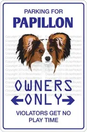 Metal Sign Parking For Papillon 8” x 12” Aluminum NS 455