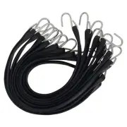 Bungee Strap Cords with Hooks 21”-10PACK Heavy Duty Rubber Tarp Straps wit