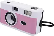 Camera Plastic Film Camera Built-in Flash Vintage Reusable Camera No Battery Required White/Pink/Violet