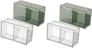 BESTOYARD 2sets Hair Band Storage Box Wall Cotton Pad Box Wall Mounted Cotton Swab Dispenser 2pcs*2