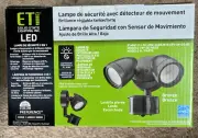 ETi 240 Degree LED Motion Sensor Light Outdoor Bronze Twin Head Flood Security