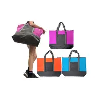 在飛比找蝦皮購物優惠-~雪黛屋~LIAN 購物簡易旅行固定拉桿袋大容量MIT主袋+