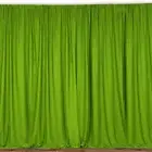2 pcs 10 feet x 10 feet Polyester Backdrop Drape Curtains Panels - LIGHT GREEN