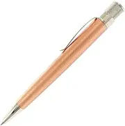 Retro 51 Tornado Vintage Metalsmith Series, Rollerball Pen, Nikola Tesla, Copper-plated Barrel with Etched Concentric Circles, Platnium Accents (VRR-2551)