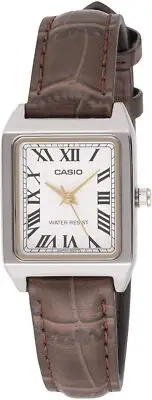 Casio Women's Leather Band Analog Watch LTP-V007L-7B2 - Classic White Dial