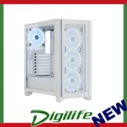 Corsair iCUE 4000D RGB Airflow QL Edition Mid-Tower ATX Case - True White