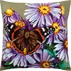 Tapestry Pillow Cover DIY kit "Butterfly" Needlepoint kit Printed canvas