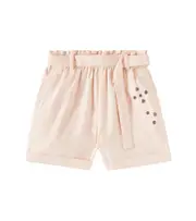 [Scotch & Soda Kids] Scotch & Soda Kids Embellished belted cotton shorts Y 10 pink