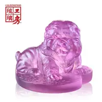 在飛比找momo購物網優惠-【琉璃工房 LIULI】只有愛 生肖狗 鬆獅犬 愛心(收藏 