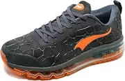 [ONEMIX] Men's Lightweight Air Cushion Sport Running Shoes,Lake Blue/Orange,Size 12.5 D(M) US