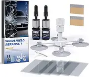 NASILOOP Windshield Repair kit, Quick and Efficiency Glass Repair Fluid, Car Windshield Crack Repair Resin Kit for Fixing Chips, Bulls-Eye, Cracks and Star-Shape Cack-2 Pack