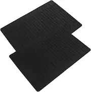 MOBUTOFU 2Pcs Heat Resistant Silicone Trivet Mats Multi Purpose Kitchen Coasters for Hot Dishes Non Slip Dish Drying Pads for Home Restaurant and Cafe Use