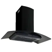 Wall Mounted Range Hood Stainless Steel 756 m�/h 90 cm Black vidaXL