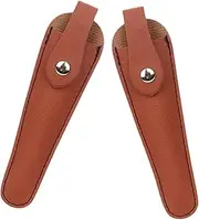 Baluue 2pcs Salon Scissor Bag Pu Shear Case Hairdressing Scissor Sleeves Comfortable to Hold for Salon Home