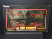 FIRE HEROES Corgi COMMEMORATING OUR BRAVEST 4 Fire Truck Die Cast Set In Box