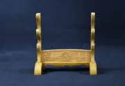 Wood Assembly Samurai Sword Wakizashi Katana Holder Stand Rack 福 Carved 3 Tier