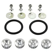 Silver Universal CNC Billet Bumper Trunk Quick Release Fastener Kit